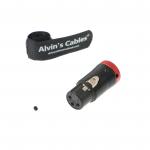 AV Cables XLR 3 Pin Female Connector Low Profile For Audio Devices Red for sale