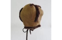 China Promotional cheap warm double face sheepskin trapper baby winter hat supplier