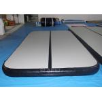 Custom Inflatable Air Track Double Wall Fabric Material Black Sides for sale