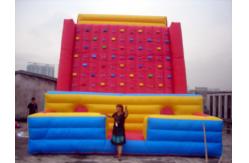 China Gaint Red Inflatable Rock Climbing Mountain , Inflatable Amusement Park supplier