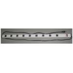 15A 9 Outlet Slim Plug Power Strip , 36  Electrical Power Bar With Surge Protection for sale