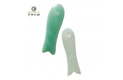 China Fish Shaped Natural Gua Sha Scraping Massage Tool Jade supplier