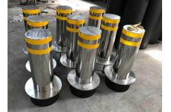 China PLC control Anti Collision Electric Hydraulic Rising Bollards For Driveways supplier