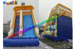 China Customized Outdoor Inflatable Water Slides / Water Slide Pool With PVC Tarpaulin supplier