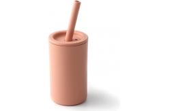 China Baby Silicone Straw Cup With Handles Lightweight Unbreakable supplier