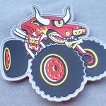 Silicone Clothing Labels Printing One Side Fold 2mm Rubber Clothing Labels for sale
