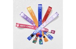 China Supplier Woven Cloth Wristbands Festival Concert Promotion Event Ribbon Fabric With Various Designs supplier