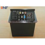 Humanization Desktop Power Sockets With Laser Logo , Conference Table Pop Up Box for sale