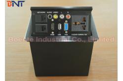 China Humanization Desktop Power Sockets With Laser Logo , Conference Table Pop Up Box supplier