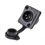 Waterproof IP65 XLR Connector 3 Pin Male Socket Gold-plated Contact Pin Zinc Alloy Shell for sale