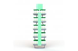 China Soft Drinks Metal Display Stands With 4 Layers And 2 Sides supplier