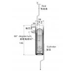 Black Powder Coated Rod Control Lock OEM Panel Handle Lock ISO Certificate