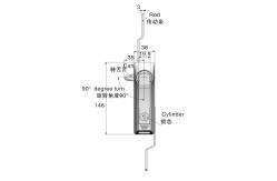 China Black Powder Coated Rod Control Lock OEM Panel Handle Lock ISO Certificate supplier