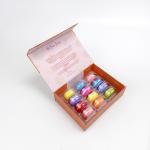 Custom Macaron Foldable Chocolate Packaging Boxes With Blister Tray for sale