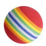 Interactive Elastic Material Rainbow Ball Pets Toy Silently Teasing Cats