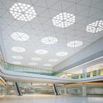 Plain surface Aluminum Metal Ceiling Beveled Edge Waterproof Triangle Clip In for sale