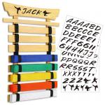 Pinewood Martial Arts Belt Display Rack Wall Mounted Bamboo Karate Belt Display Rack for sale