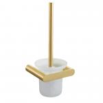 SS304 Gold Toilet Brush Holders Feature Hotel Bathroom Proudcts for sale