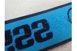 China Twisted 4CM Jacquard Elastic Band / Coating Silicone Elastic Tape supplier