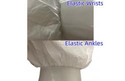 China Zipper Closure CE Disposable White Microporous Protective Coverall For Breathability supplier