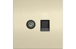 China RJ11 Multimedia Wall Socket , Telephone Socket Outlet Stainless Steel supplier