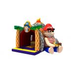 Volcano Printing Pirate Themed Kids Inflatable Bounce House With Slide for sale