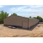 Rockwool Insulation Metal Warehouse Building Steel Structure With Round Bar Brace for sale
