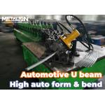 U Shape Metal Beam Automotive Roll Forming Machine With Precision Bending And Hydraulic Cutting for sale