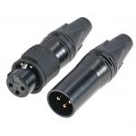Industrial Electronics Accessories Female Waterproof 3 Pin XLR Connector for Audio Video Outdoor and Waterproof for sale