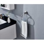 Heavy Duty Bathroom Towel Rings Simple Round Polished 304 Stainless Paper Towel Holder Wall Mount for sale
