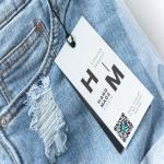 960Mhz Garments Price RFID Tag Sticker Swing Fabric Care Tags for sale