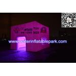 Cube Inflatable Wedding Party Tent With Led Lighting , Inflatable Cube Booth