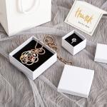 Ring Earrings Gift Boxes Jewellery Display Box With Hot Stamping Cute Design for sale