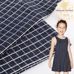 Combed Cotton T Shirt Fabric Tightly Woven Refreshing Plaid Lattice Cloth For Polo Shirt for sale
