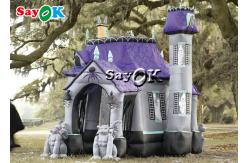 China 5m 16ft Horrific Inflatable Halloween Haunted House With Dead Tree Led Lighting supplier