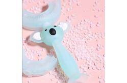 China 360 Manual Baby Silicone Teether Toothbrush Eco Friendly Bear Shaped supplier