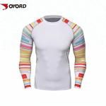 Diving Custom Rash Guard  Long Sleeve Quick Dry Nylon  Polyester Fabric Material for sale