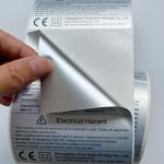 Printing Adhesive PET Barcode Label Matte Silver Thermal Transparent Polyester Sticker for sale