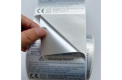 China Printing Adhesive PET Barcode Label Matte Silver Thermal Transparent Polyester Sticker supplier