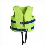 China Swimming Vinyl Foam Life Vest Green Color Buoyancy Test Verified manufacturer
