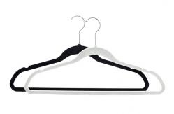 China High Quality Home Usage Simple Thin Black Velvet Hangers Wholesale supplier