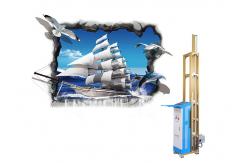 China Movable Vertical Wall Printer 3d Effect Printing With Fine Lines Texture supplier