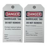 Plastic Tag Danger Barricade Tag Durable PVC for Safety Sign Tag for sale
