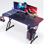 Ergonomically Designed  Carbon Fiber Computer Desk With 1.2cm Particle Board And Carbon Fiber Cover Featuring Cup And Headset Holders for sale