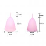 China Factory Custom FDA  100% Medical Silicone Eco Friendly Menstrual Cup