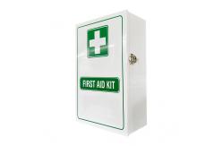 China Large Workplace 2 Shelf First Aid Cabint Empty White With Pocket supplier
