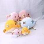 OEM ODM Micro Terry Globefish Handbell Toys Stuffed Sea Animal Toys Rattle for sale