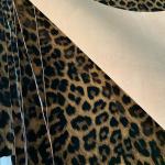 ODM Shoes Decoration Accessories , Microfiber Tiger Woven Leather Fabric for sale