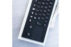 China Electroplated Black Rugged Vandalproof IP65 compact backlit panelmount stainless steel keyboard with touchpad. supplier