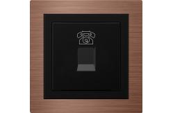 China UK Standard Telephone Socket Rj11  Aluminum Frame For Home / Villa supplier